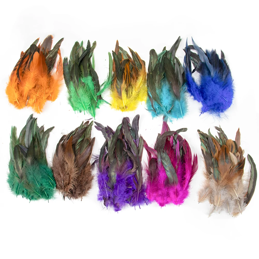 100/500/1000Pcs/Lot Colored Rooster Feathers 5-8inch Fluffy Plumes DIY Wedding Party Decoration Dream Catcher Accessories