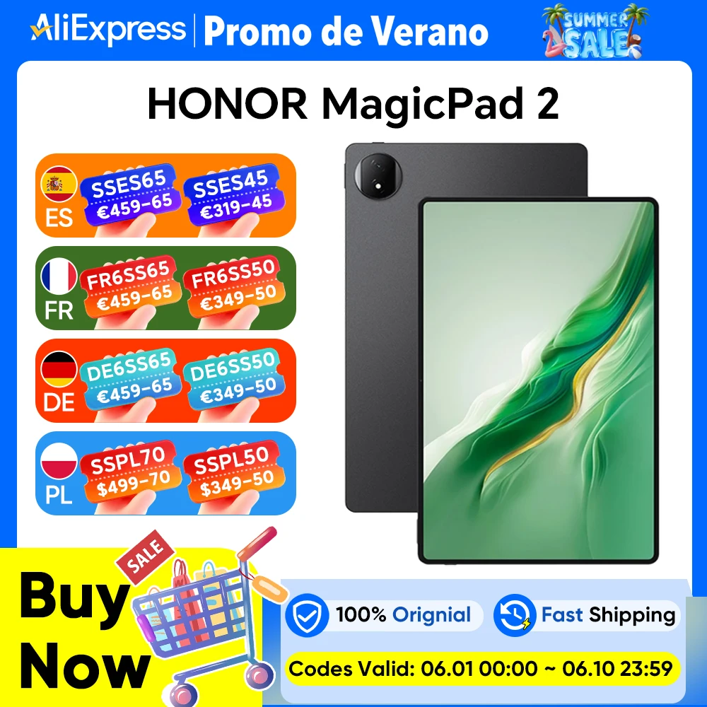 HONOR MagicPad 2, Tablette  version européenne, batterie 10050 mAh, tablette Android, écran OLED 12,3 pouces, Snapdragon 8s Gen 3, caméra arrière 13 MP