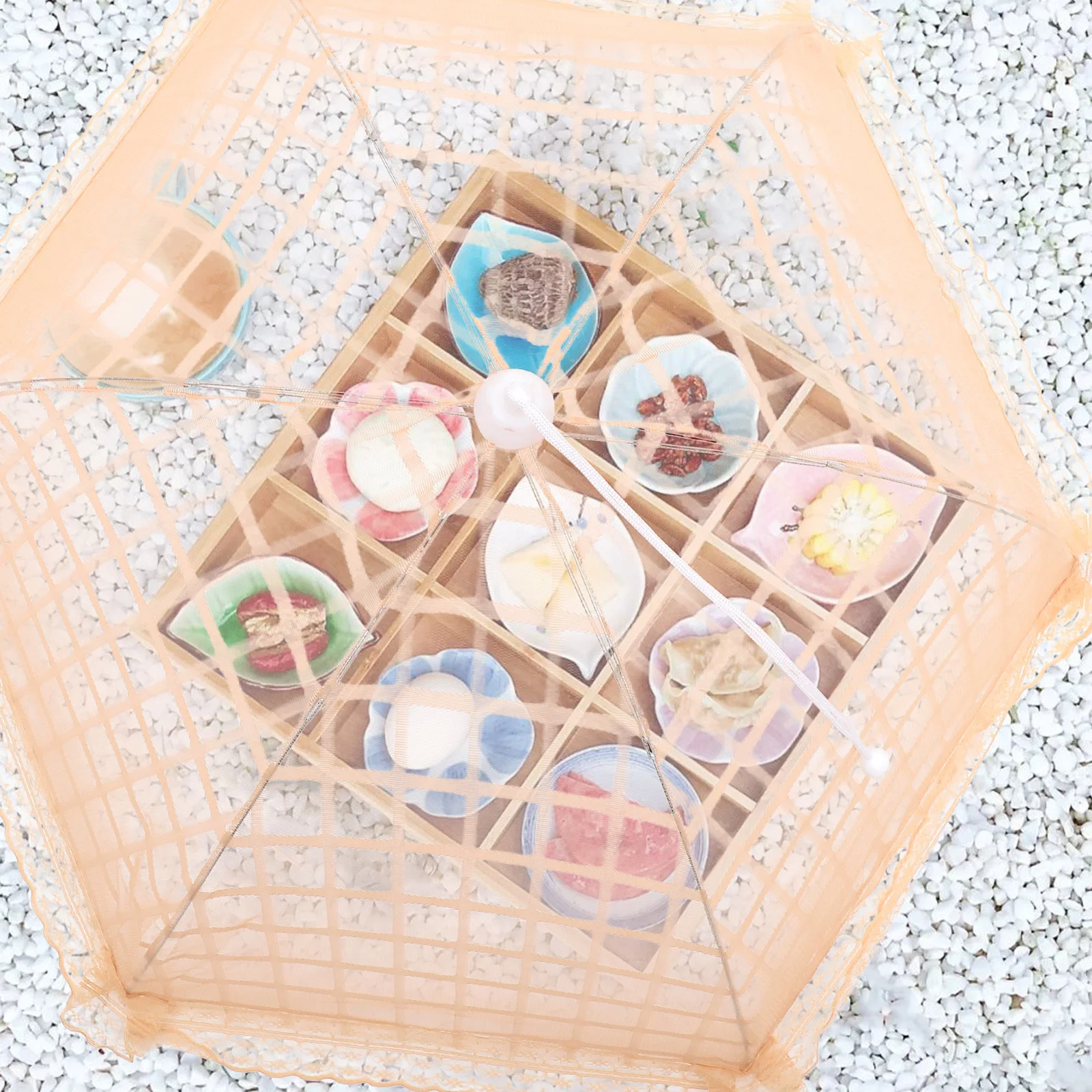 

Large Round Fine Mesh Food Cover Collapsible Food Tent Reusable Protective Net for Outdoor Bbq Picnic Kitchen Mosquitoes Covers