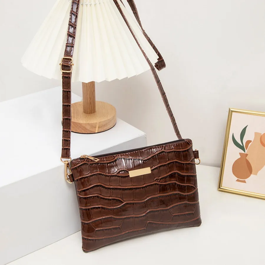 High quality niche design stone patterned envelope bag women's bag winter new style western-style bag hand-held bag