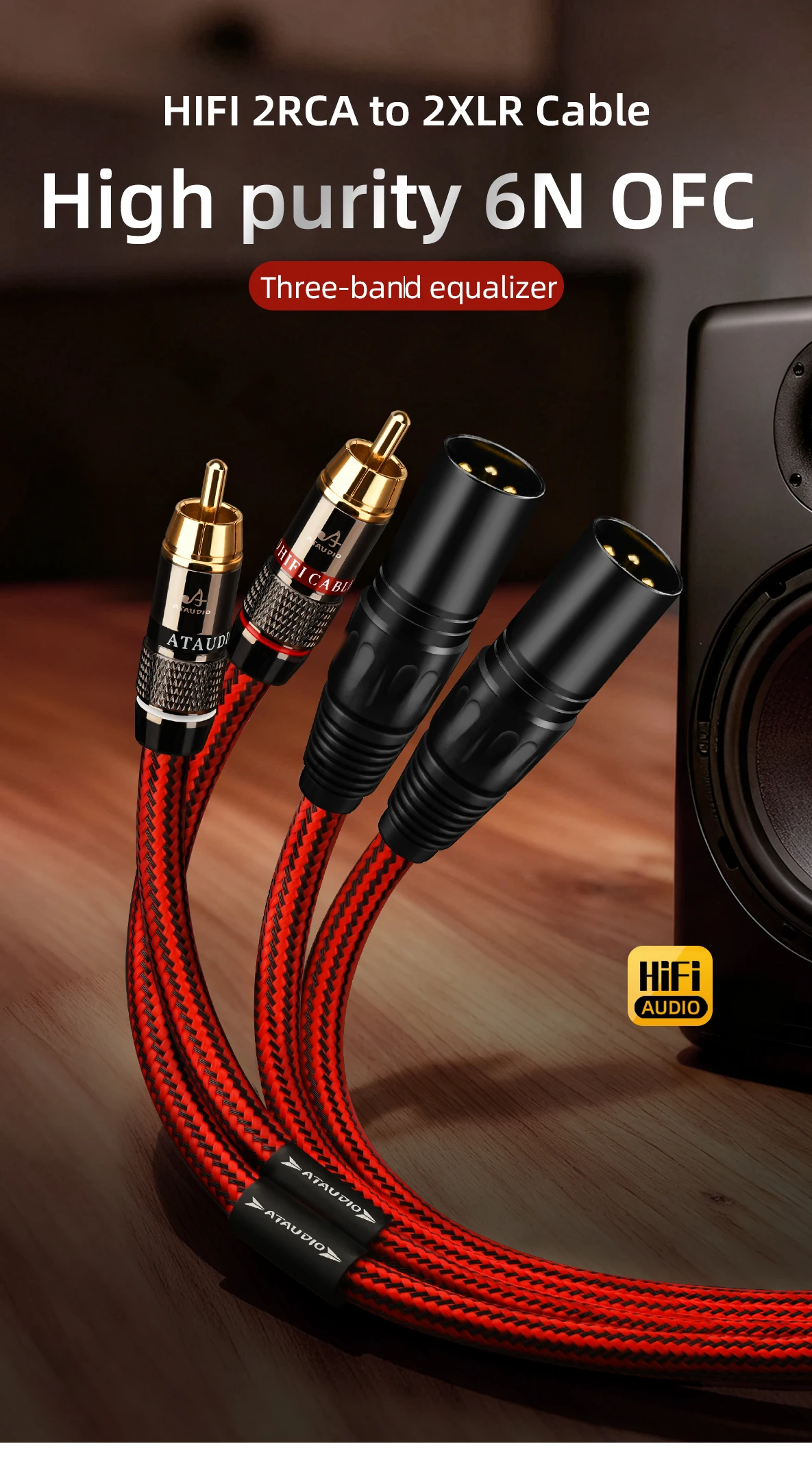 Hifi Rca Auf Xlr Kabel 6N Ofc Buchse/Stecker Xlr Auf Rca Audio Kabel Für Mixer Verstärker Mikrofon Adapter Kabel S33Fdca5E422C48Db84C547A47194C520X