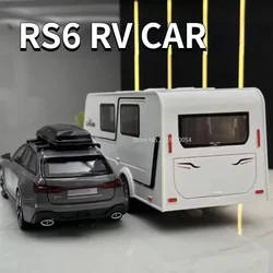 Modelos de aleación de simulación RS6 RV, coche de juguete de Metal fundido a presión con sonido extraíble y vehículos ligeros para niños, colección de regalos, 1/32