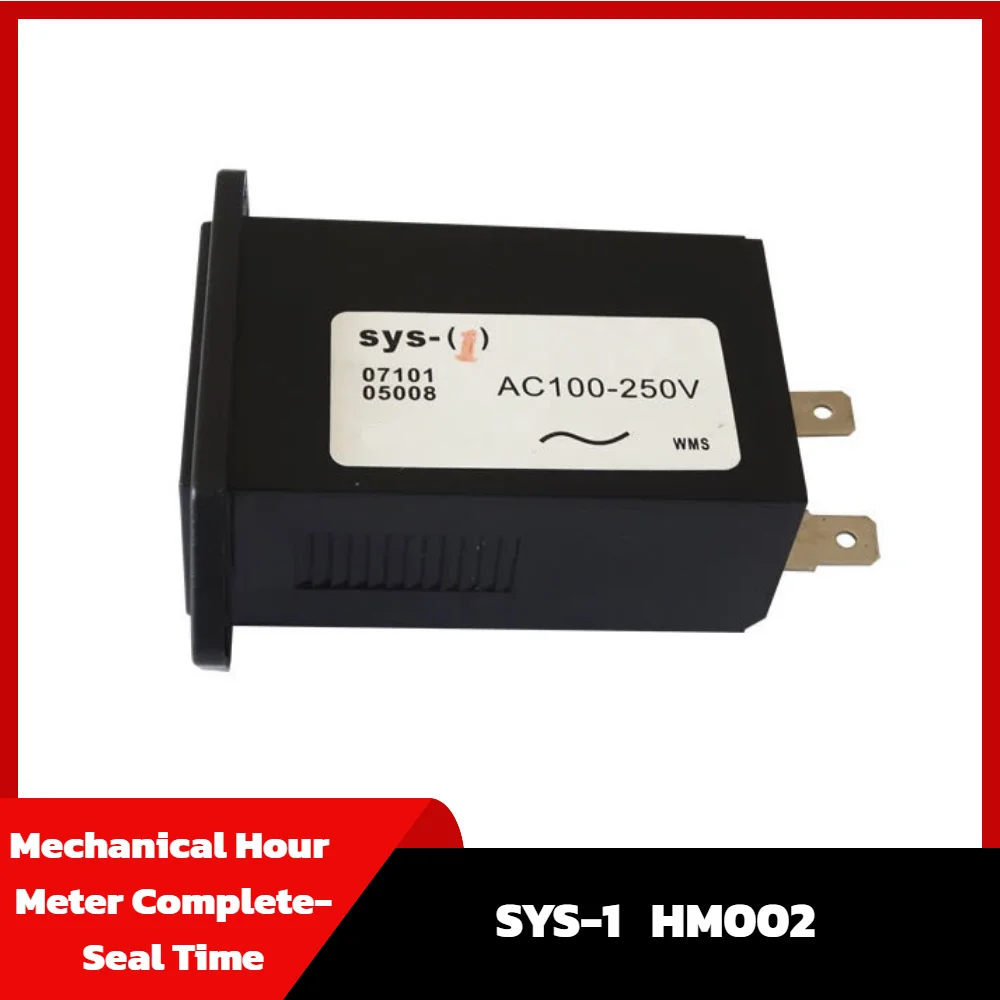 SYS-1 Mechanical Hour Meter Complete-Seal Timer Industrial Bulldozer Excavator Gauge 6 Digits Counter Engine Generator HM002