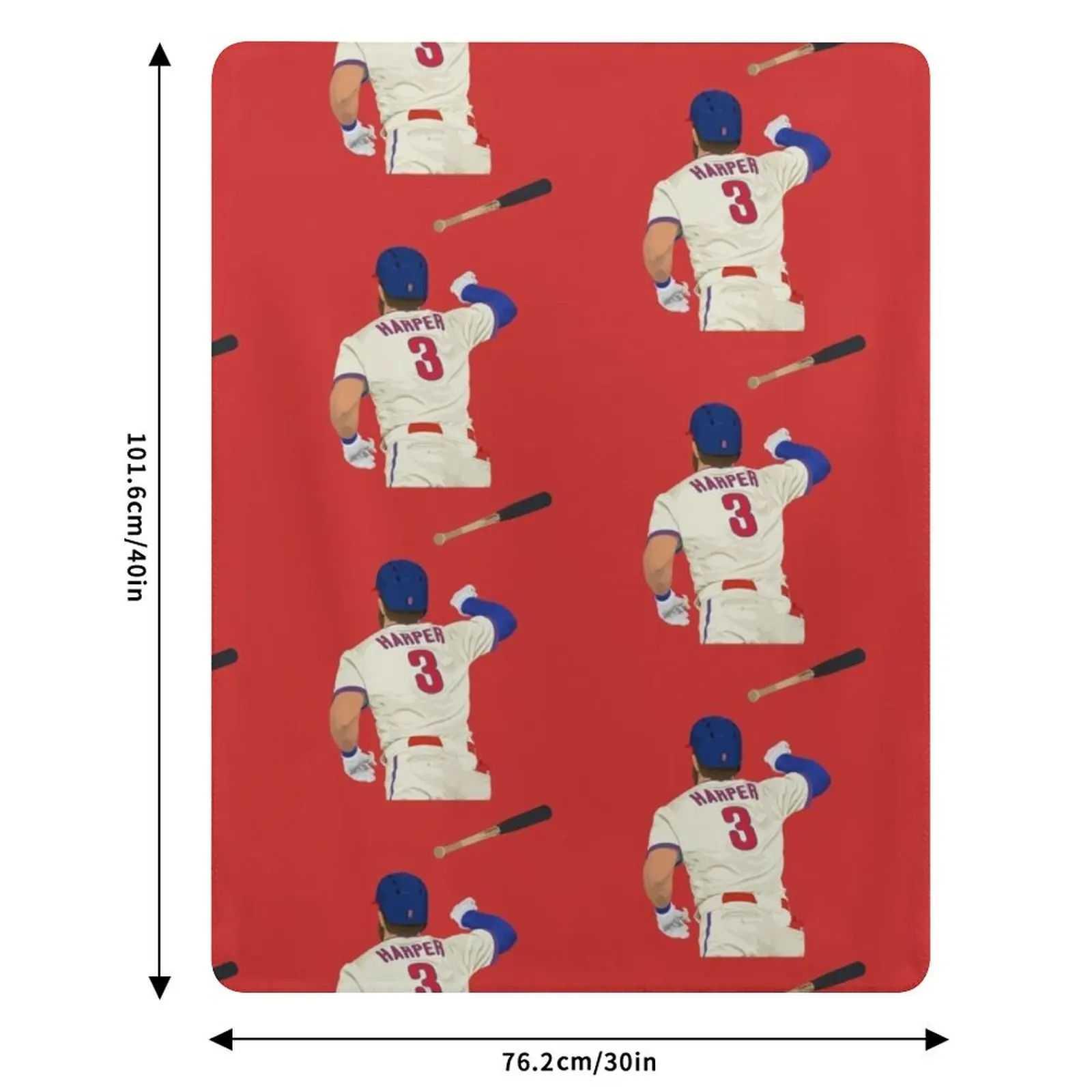 Bryce Harper Bat Flip Throw Blanket Sofa Quilt Kid'S Hairys Decoratives Luxury Throw Shaggy Blankets