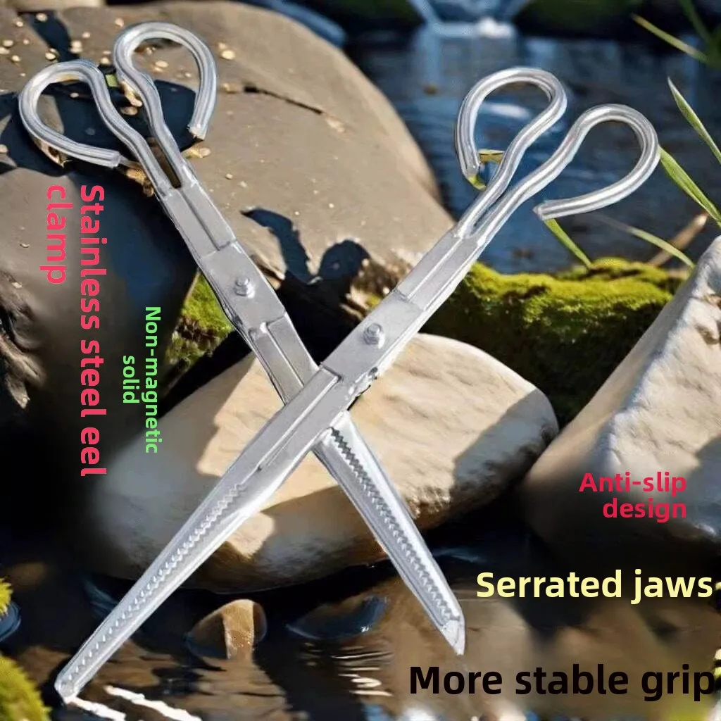 

Non-Slip Stainless Steel Fish Clamp Crab Grabber Yellow Croaker Clamp Mudfish Grabber Seafood Fishing Tool Outdoor Gear