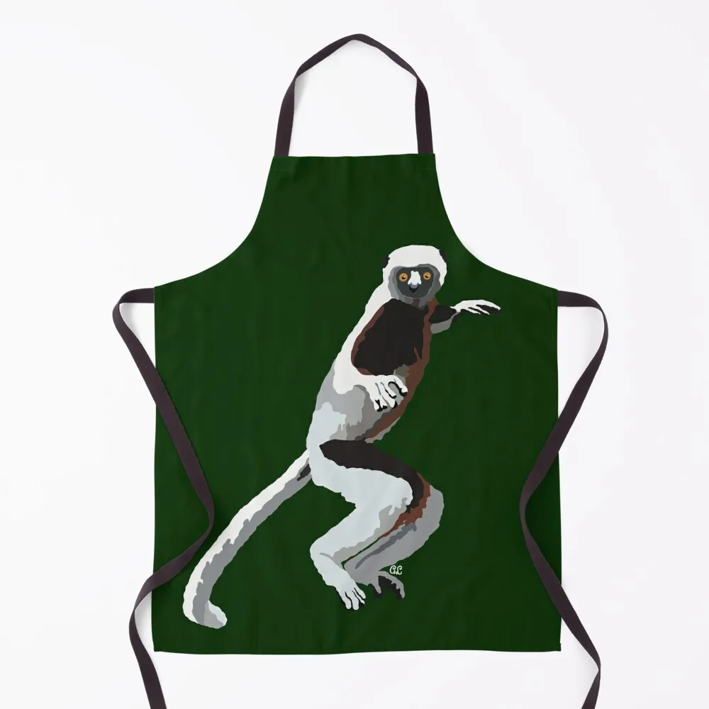 

Coquerel’s Sifaka (Propithecus coquereli) Apron Restaurant For Woman Chef Accessory Kitchen Things Apron