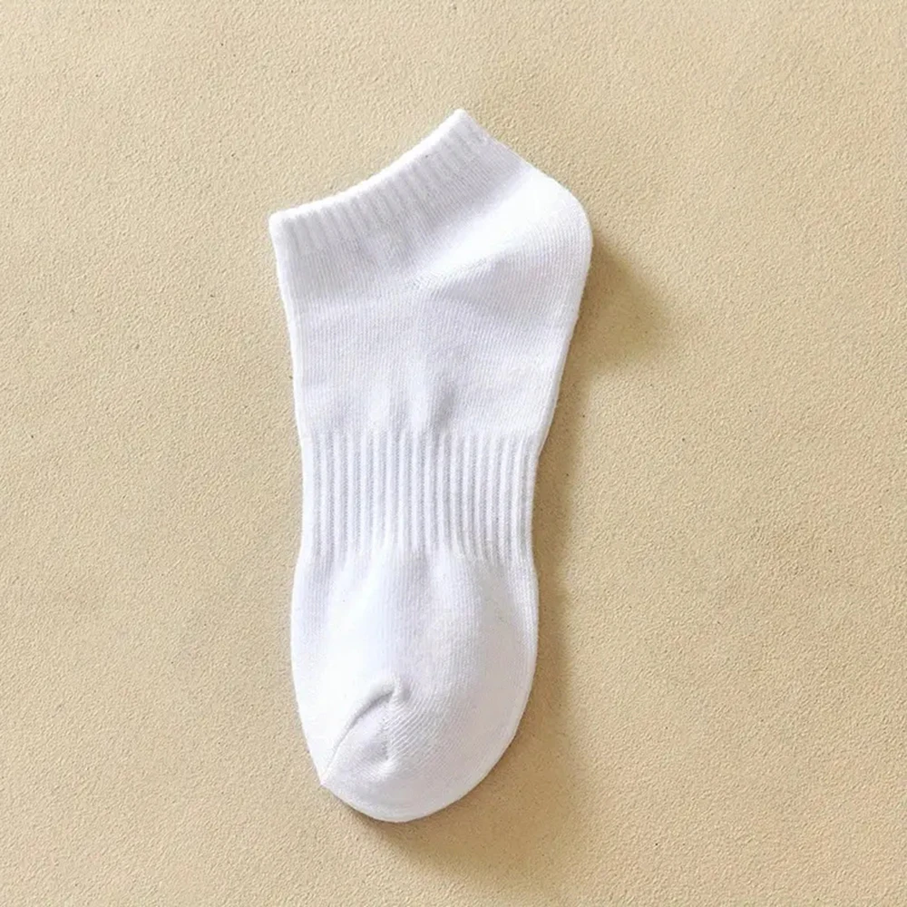 4/6 Paar einfarbige Socken, Schwarz, Weiß, mehrere Stile, weich, atmungsaktiv, Sport, Knöchel, Herren, Damen, Sommer, Herbst, Business-Socken