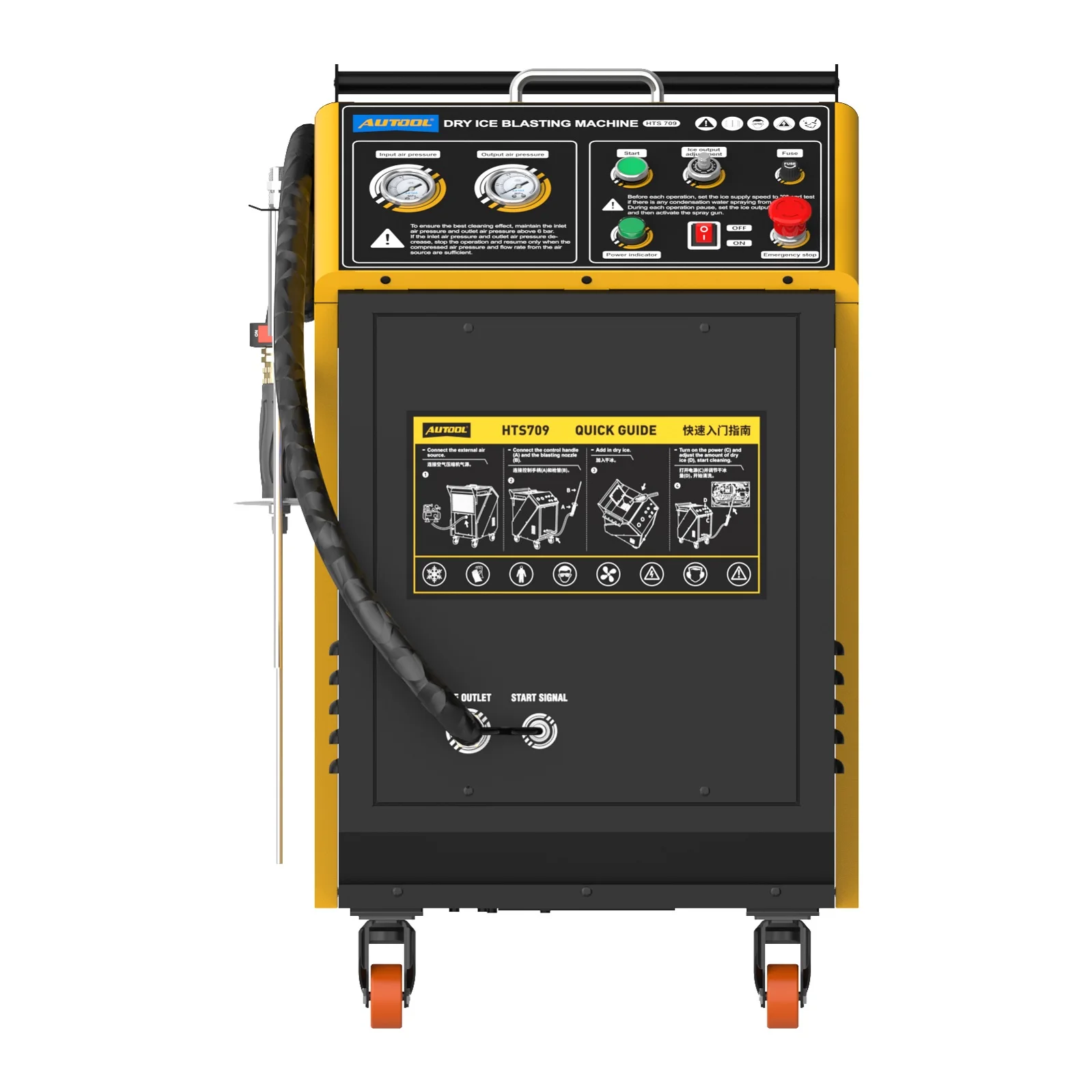 AUTOOL HTS709 Engine Carbon Co2 Car Cleaning Industrial High Pressure Dry Ice Blasting Machine Price