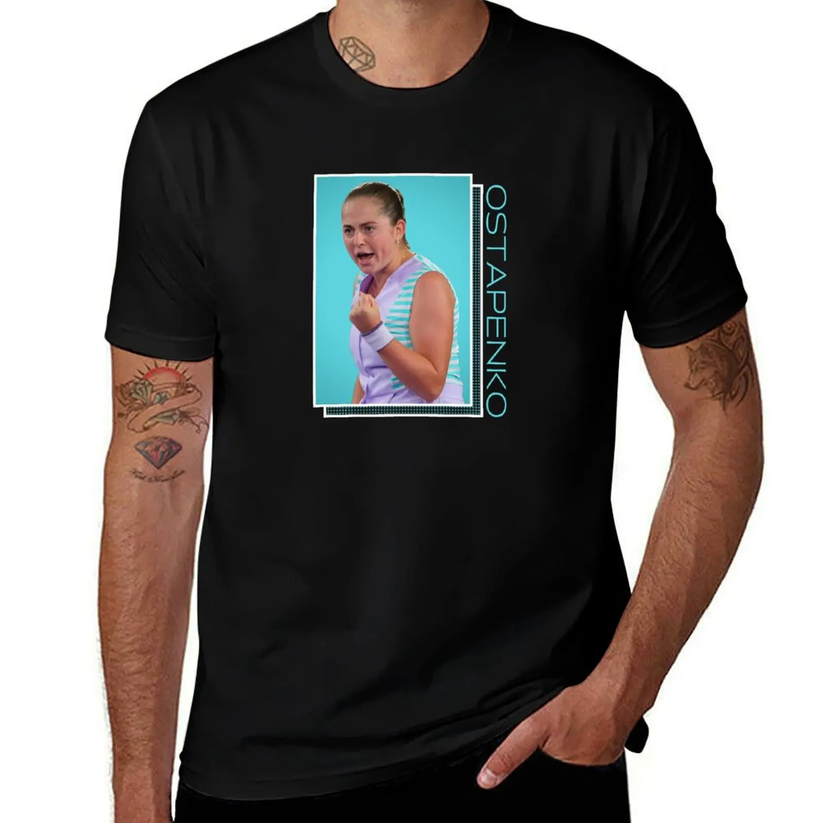 

Jelena Ostapenko T-Shirt men t shirt cotton 100% t shirt man designer