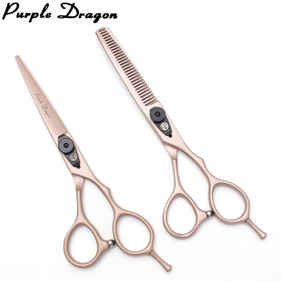  Professional Hairdressing Scissors Purple Dragon 5.5" 6" Japan Stainless Hair Cutting Scissors Salon Thinning Scissors Z9015 