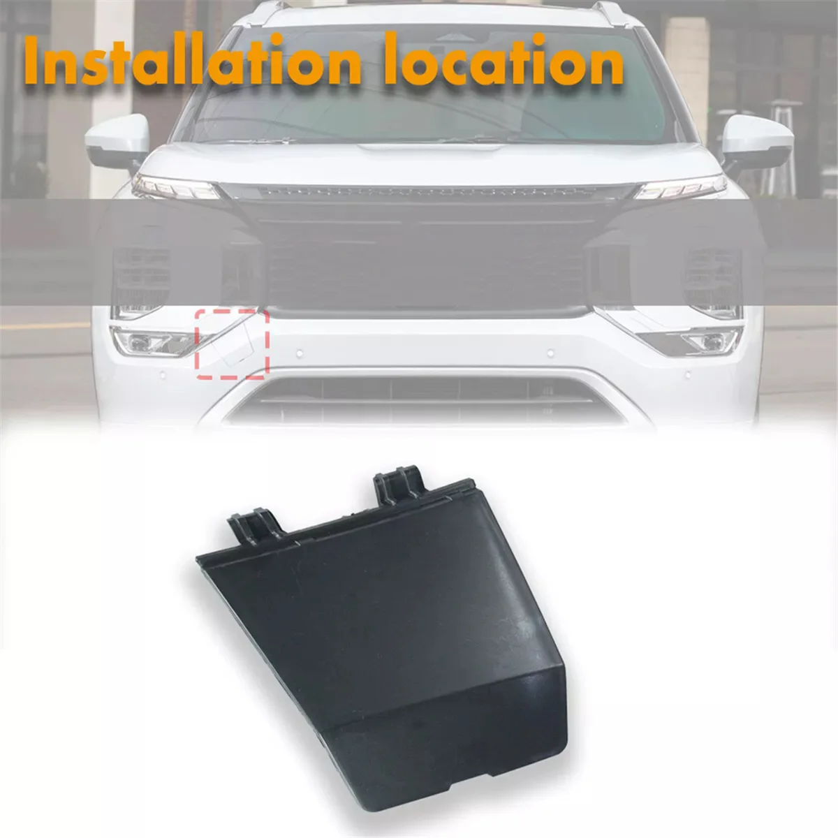 Tappo di copertura del gancio di traino del paraurti anteriore dell'auto 6400L364 per Mitsubishi Outlander 2022-2025 Gancio del rimorchio Flip—L49A