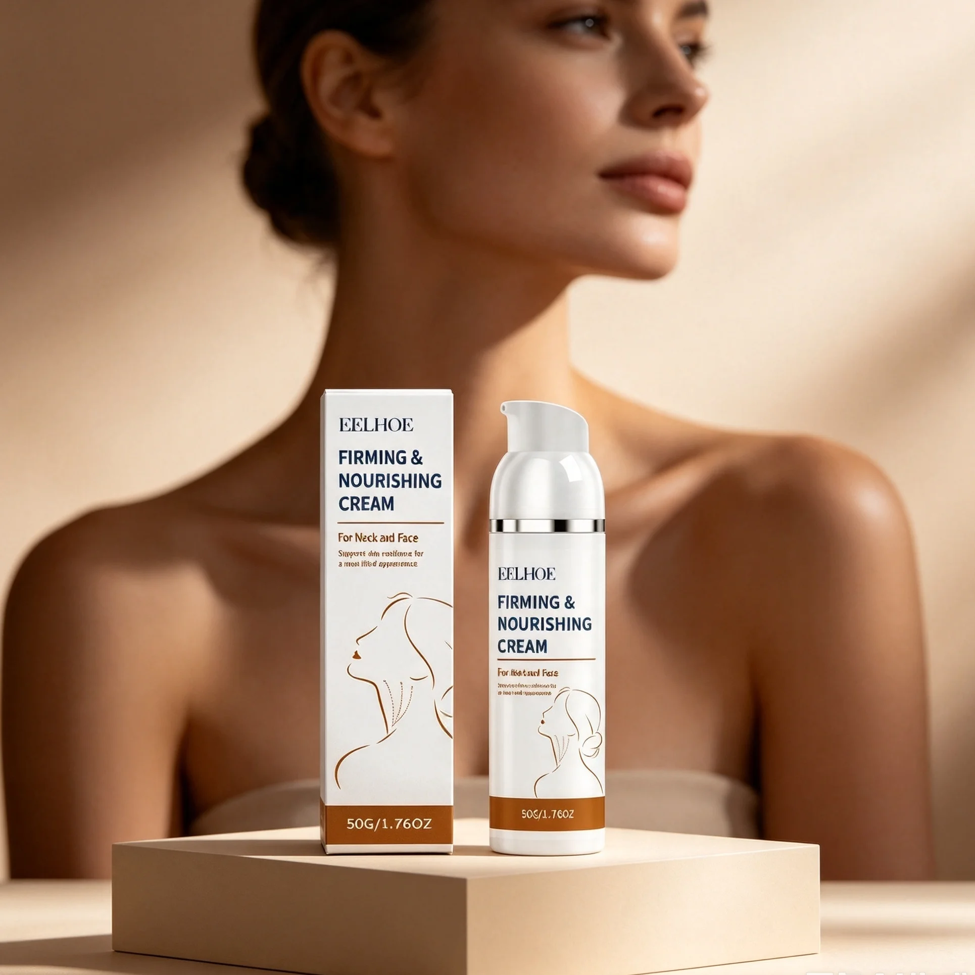 Neck Firming Nourishing Cream Face Neck Dual Use Lifting Contour Serum Cream Fade Fine Lines Neck Repair Care Lotion
