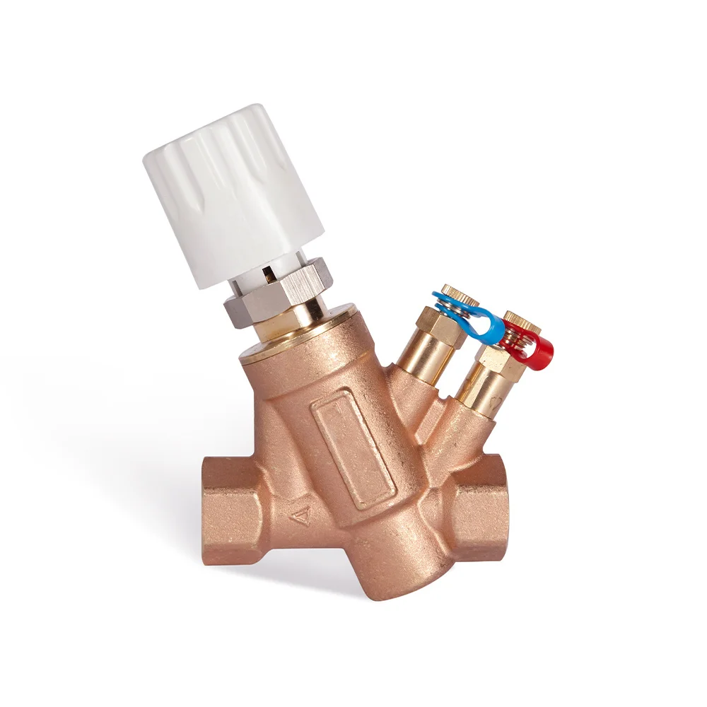 Electric Automatic Water Flow Control Valves Brass Two-Way Pressure-Independent Balancing Valve