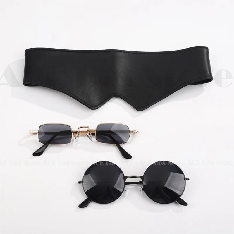 Jujutsu Gojo Satoru Cosplay Props Lenses Glasses EyeMask Prop Anime Cosplay Mask Metal Frame Sunglasses Gift Accessories