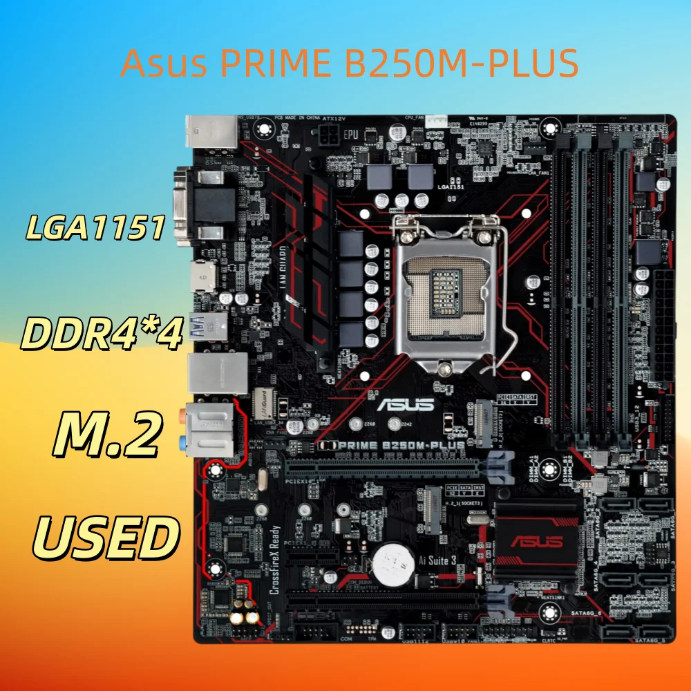 Asus PRIME B250M-PLUS Motherboard Desktop Intel B250 DDR4 Original Motherboard LGA 1151 i7/i5/i3 USB3.0 SATA3