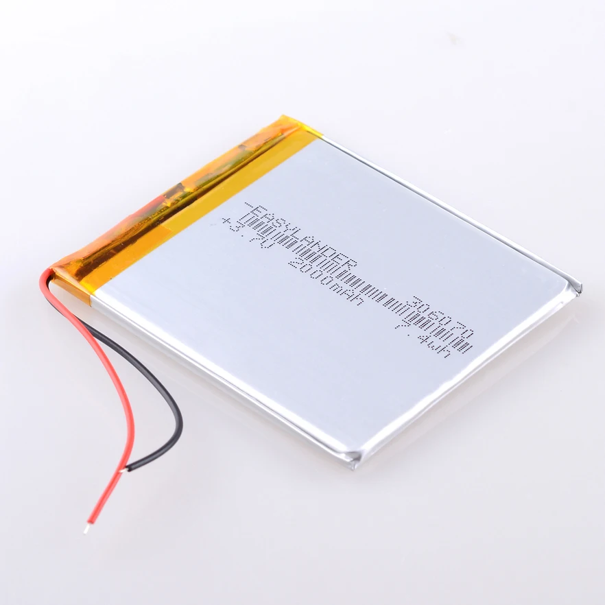 306070   3.7 فولت 2000 مللي أمبير بطارية ليثيوم أيون بوليمر قابلة للشحن 356070   البطاريات