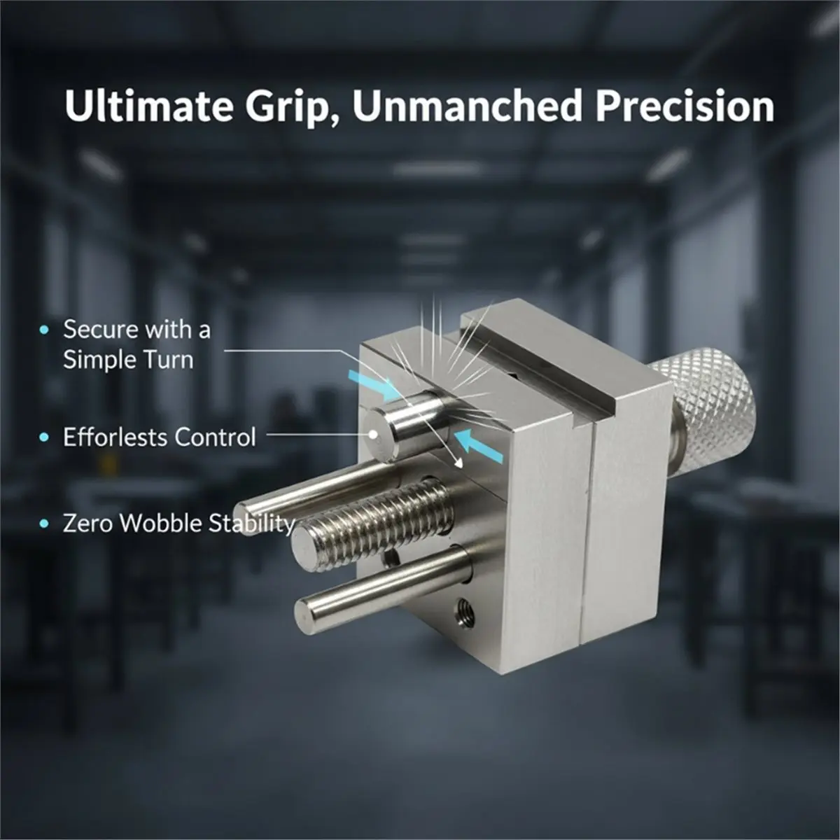 Multi-use Gear Mini Bench Vise Stainless Steel Bench Clamp for Model Making and DIY Woodworking