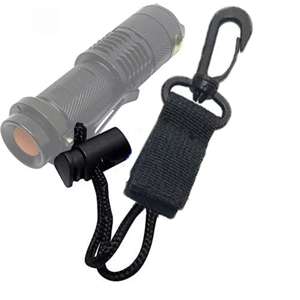 BCD Scuba Gear Clips Lanyard for Diving-Quick Release Equipment Breakaway ID Lanyard Keyring Compass Flashlight Holder Console