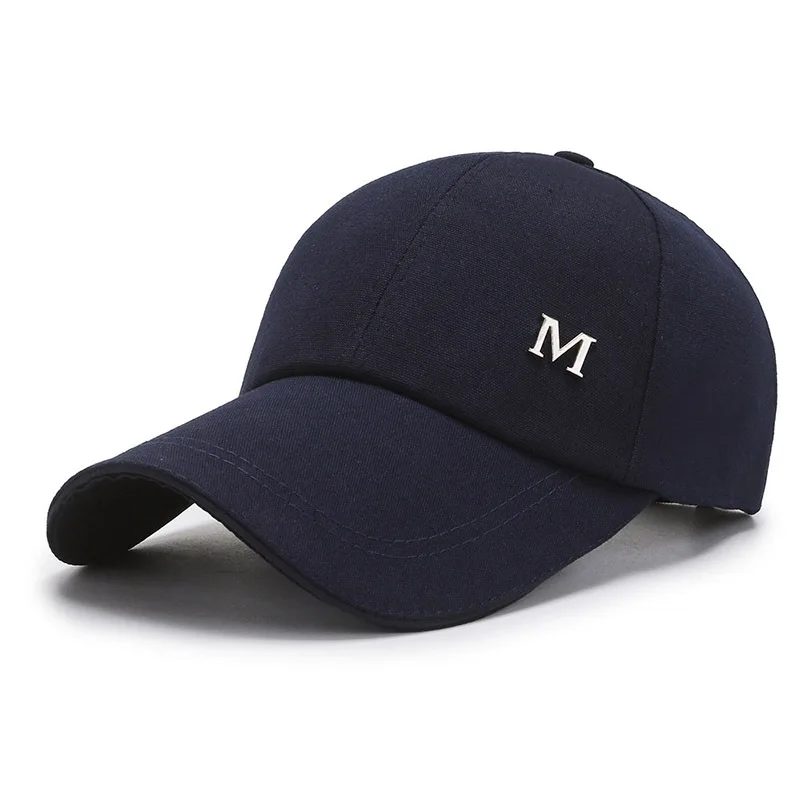 2024 M Letter Big Baseball Cap Women Men Summer Curved Brim Solid Color Cotton Snapback Hats Unisex Outdoor Sport Hip Hop Hat