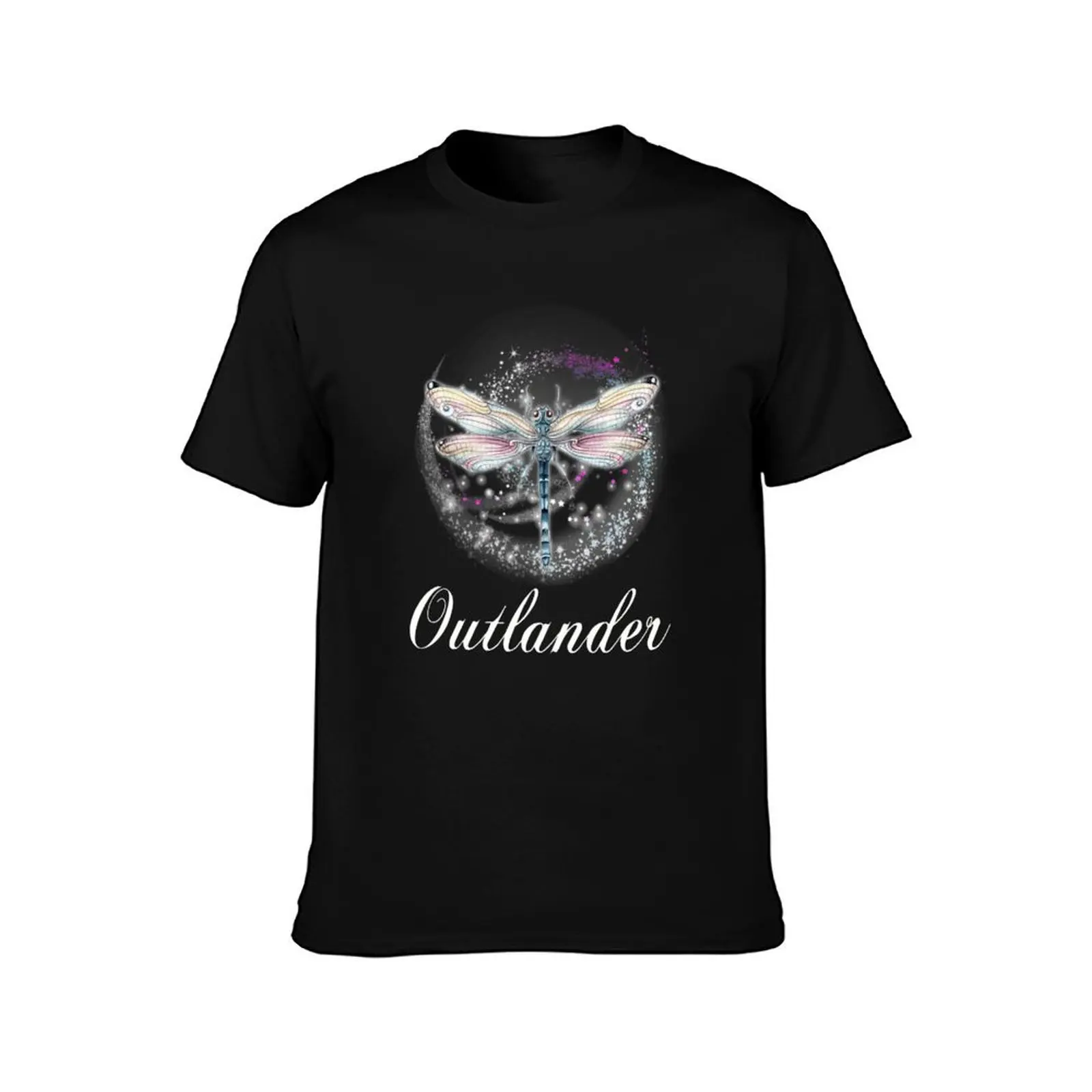 Dragonfly Outlander T-Shirt Summer Casual Cotton Tee Oversized Streetwear Tops Vintage Graphic Print Loose Fit Short Sleeve