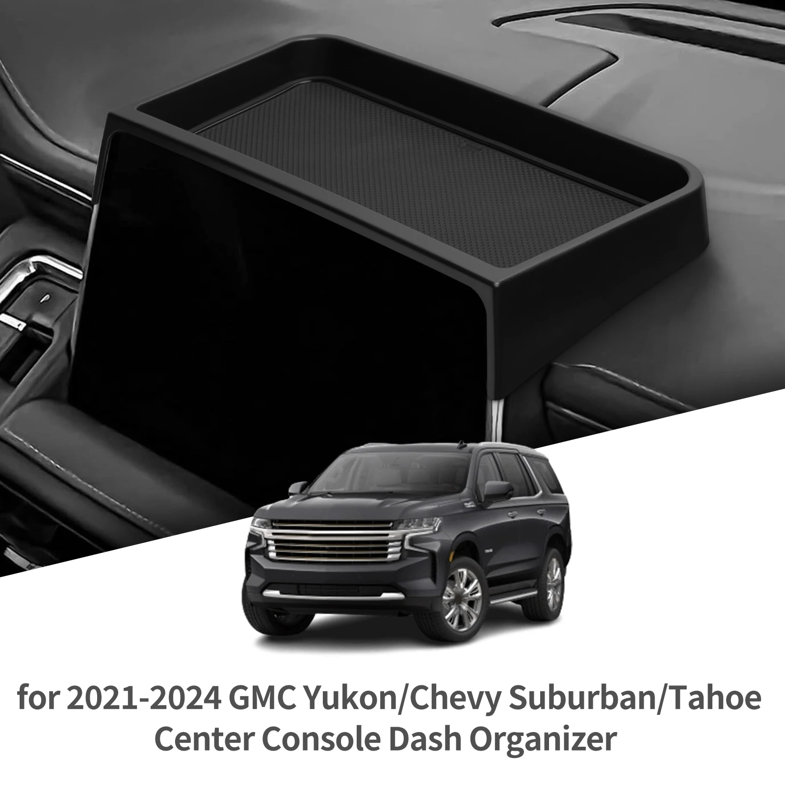 for GMC Yukon Chevrolet Suburban Tahoe（Not for Denali ）2021-2024 Dashboard Screen Behind Tray Organizer Storage Box Accessories