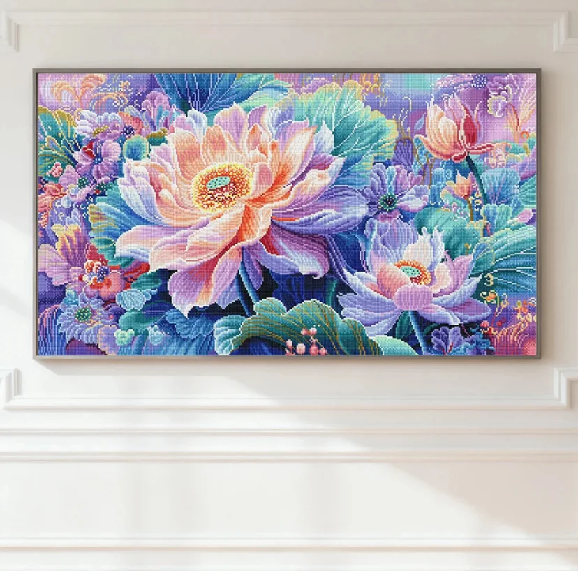 

9ct 65x108cm Наборы с принтом Wonderland, вышивка крестиком, сделай сам, набор для рукоделия в китайском стиле, домашний декор, поделки, 52 цвета