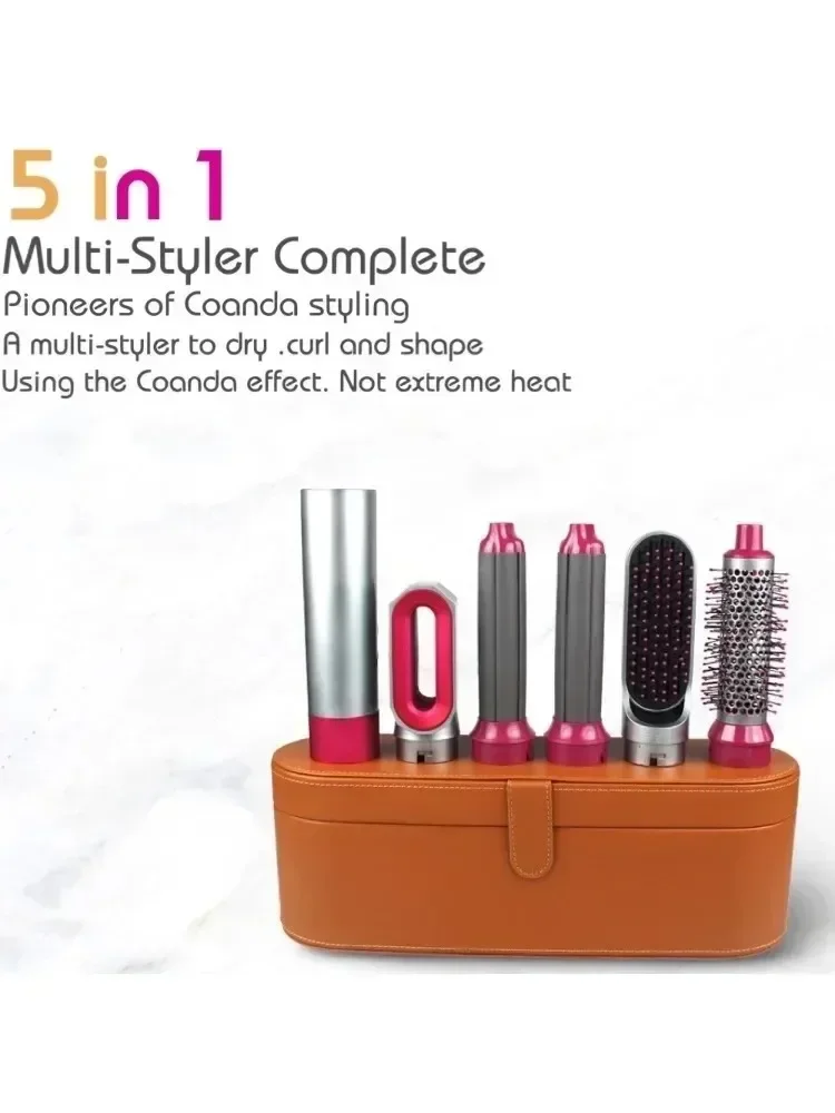 Professional 5 in1 Hair Dryer Multi Hair Styler Curling Iron Straightener Hair Brush Blow Dryer Gift Box Blow Dryer Styling Tool