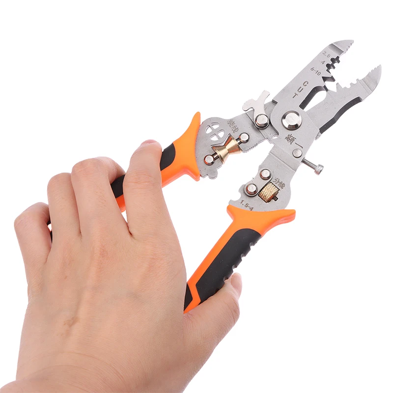 10 In 1 Wire Pliers Multifunctional Electrician Peeling Household Network Cable Wire Stripper Puller Stripper Tools accessories