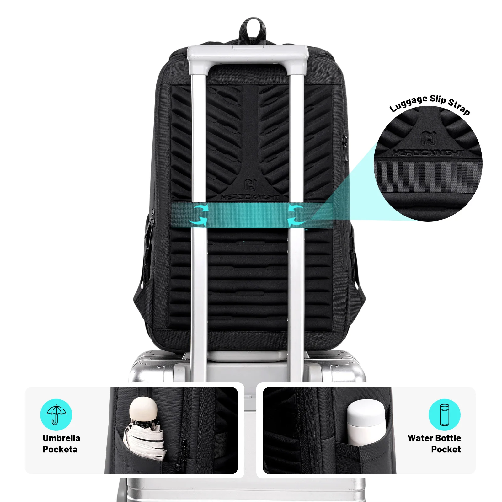 HK 17.3-inch Laptop Backpack for Men Multifunctional Business and Travel Backpack with USB Charging Waterproof Travel Backpack view 2