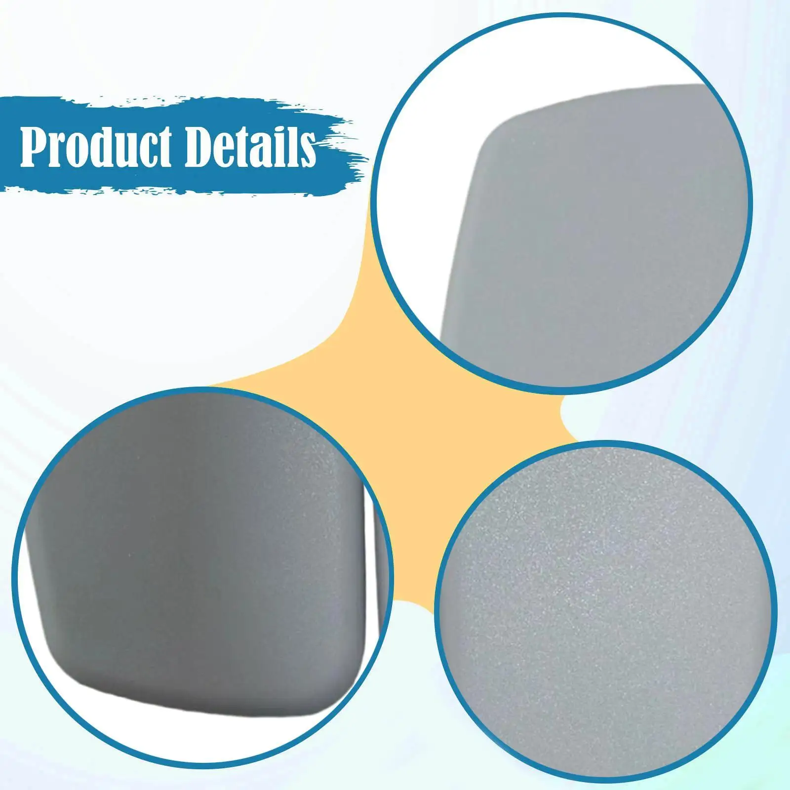 2Pcs Office Chair Armrest Pads TPU Easy Installation Universal Replace Parts