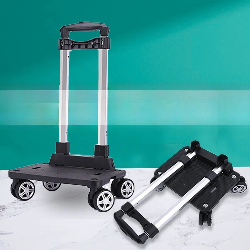 

Портативная тележка из алюминиевого сплава, складная ручная ручная корзина для овощей из искусственной кожи, легкая тележка Utili для домашнего использования