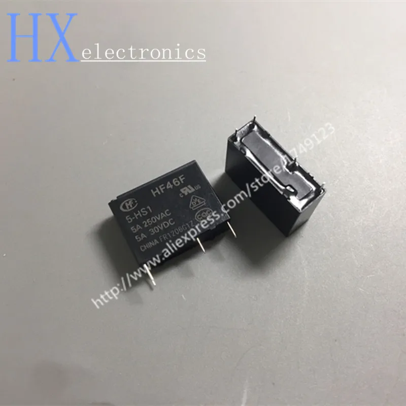 5PCS HF46F HF46F-005-HS1 HF46F-012-HS1 HF46F-024-HS1 5VDC 12VDC