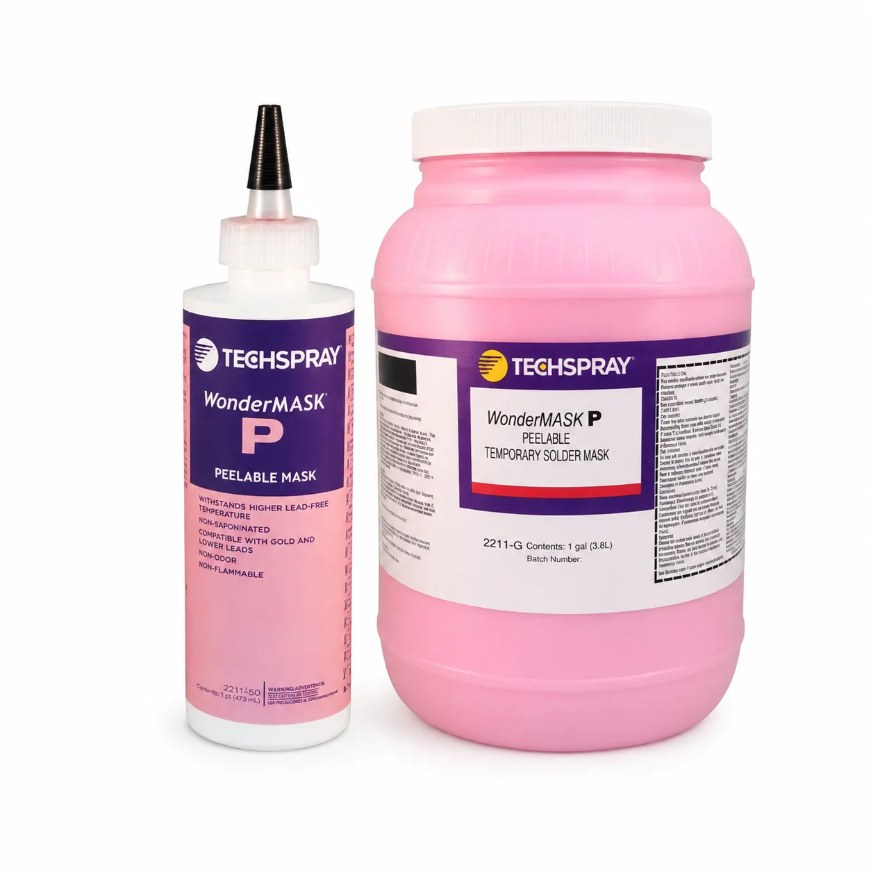 ITW Techspray 2211-8SQ WonderMASK P 8Oz 237ML Peelable Solder Mask for PCB Wave Soldering Through Hole Protection