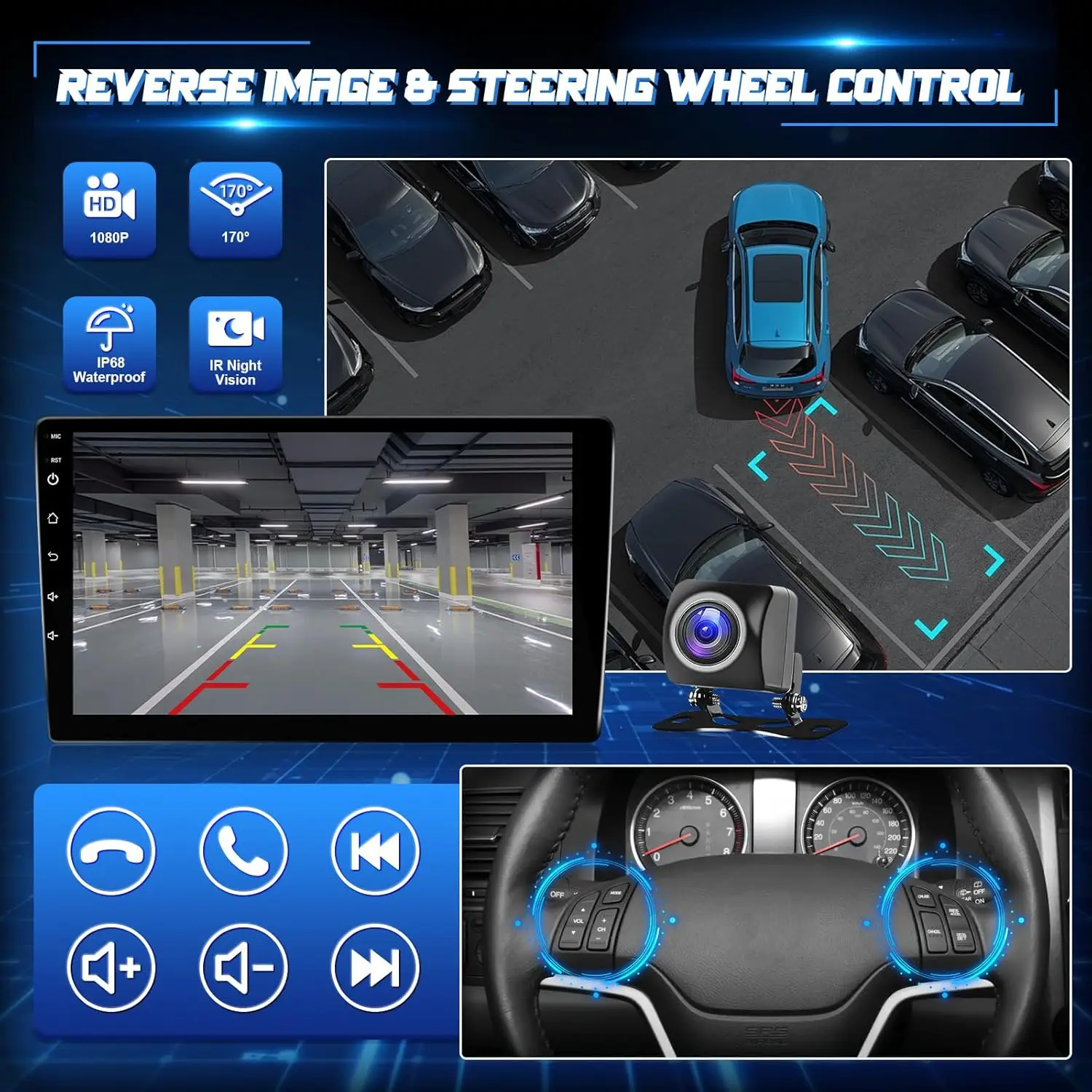 ستيريو سيارة أندرويد لسيارة دودج جراند كارافان 2011-2020، كرايسلر تاون آند كونتري 2011-2016، شاشة لمس 9 بوصة GPS، CarPlay، Android A