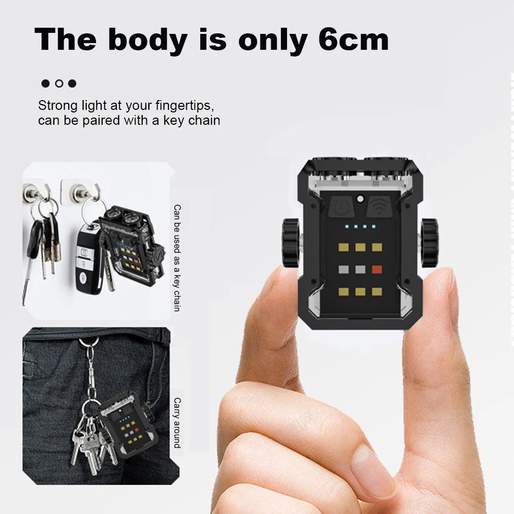 キャンプ,釣り,アウトドアキャンプ用のデュアルLED懐中電灯,600mah,ミニトーチ,200lm,USB充電式,高輝度