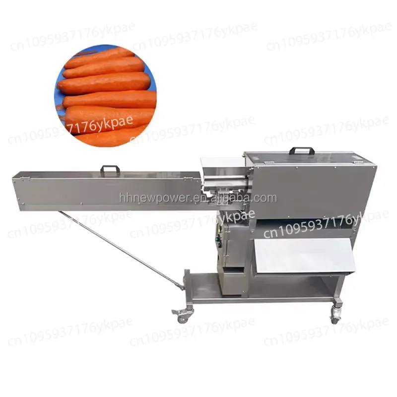 Automatic 300KG/H Stainless Steel Vegetable Peeling and Shredding Machine, Suitable for Carrots and Radishes