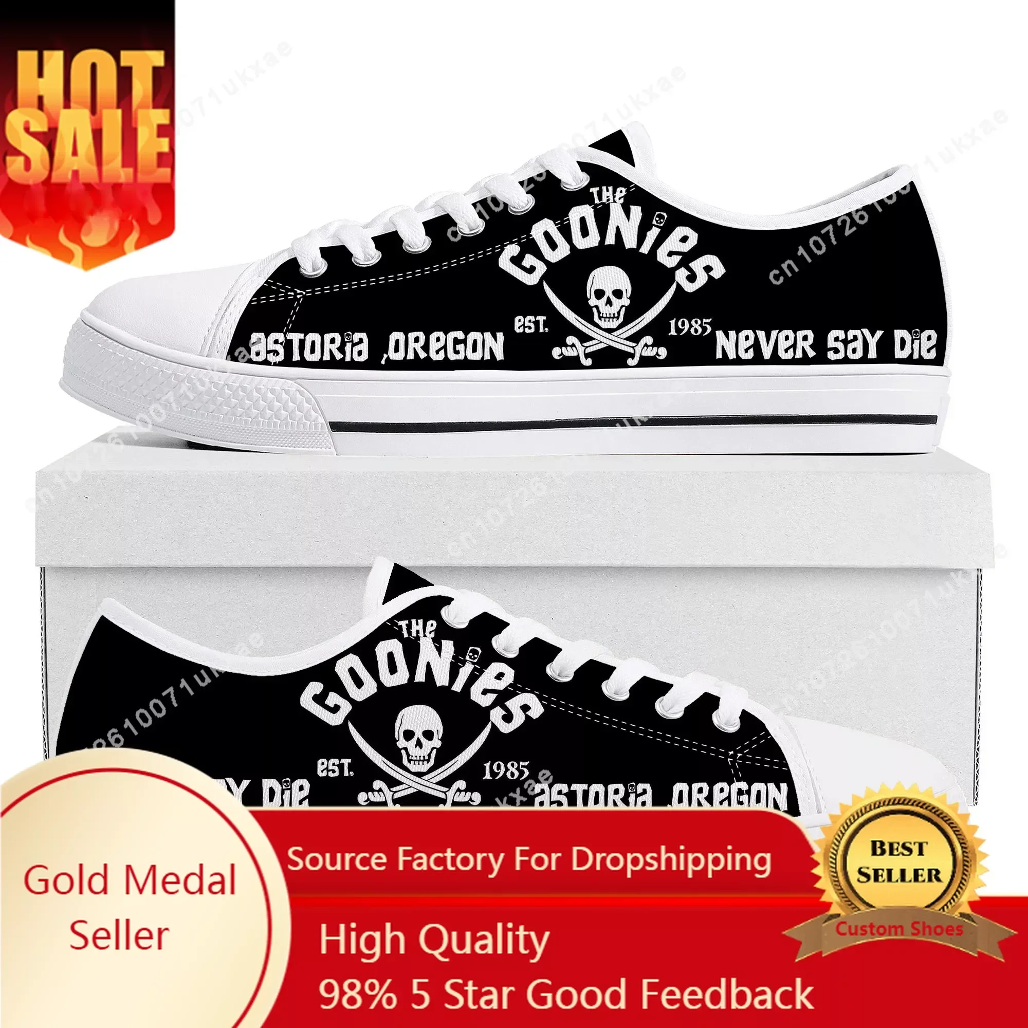 

The Goonies Movie Low Top Sneakers Mens Womens Teenager Canvas High Quality Sneaker Casual Custom Made Shoes Customize DIY Shoe