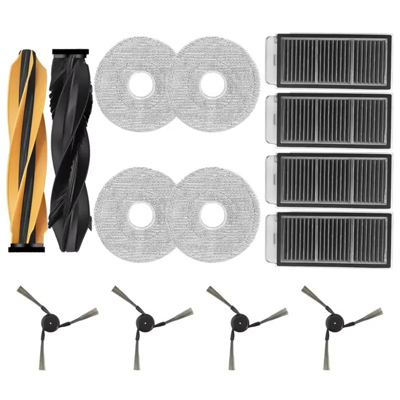 AB43-For MOVA V70 Ultra Complete / MOVA V70 Ultra Complete X Robotic Vacuum Attachments Main Side Brush Filters Mop Pads
