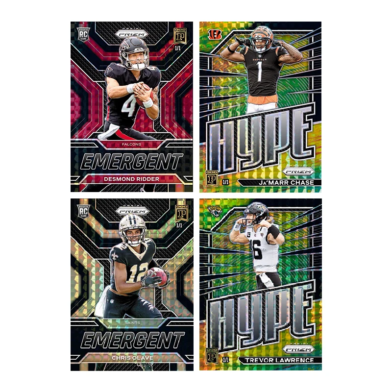

Homemade Diy Panini Rugby Star Card Chris Olave Trevor Lawrence Desmond Ridder Ja'marr Chase Character Collection Card Toys Gift