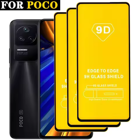 For Xiaomi Poco X3 X4 M3 M4 Pro 5G Screen Protector For Poco F3 F4 F2 X3Pro X3GT X4GT X3NFC F4GT Full Cover Tempered Glass Flim