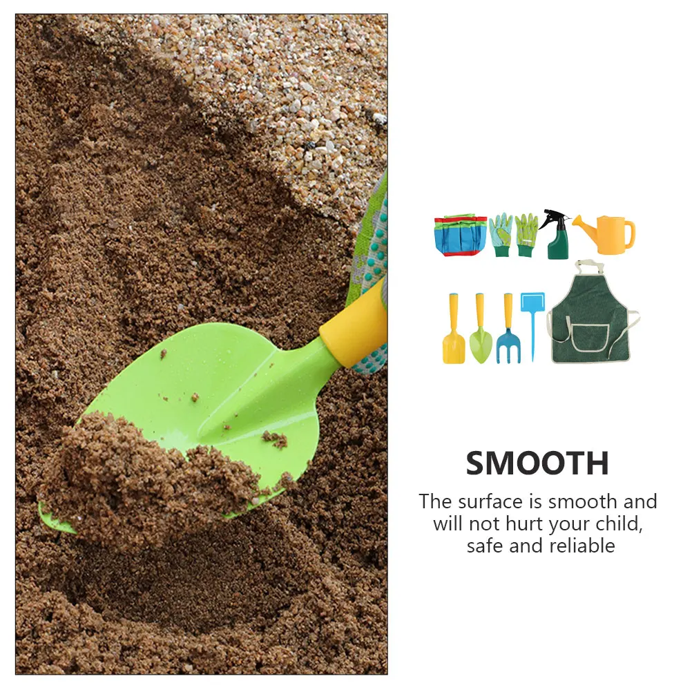 Herramientas de jardinería, pala para plantar, rastrillo de acero inoxidable, ligero, seguro, divertido, herramientas de jardín para niños, juguetes, juego en piscina S