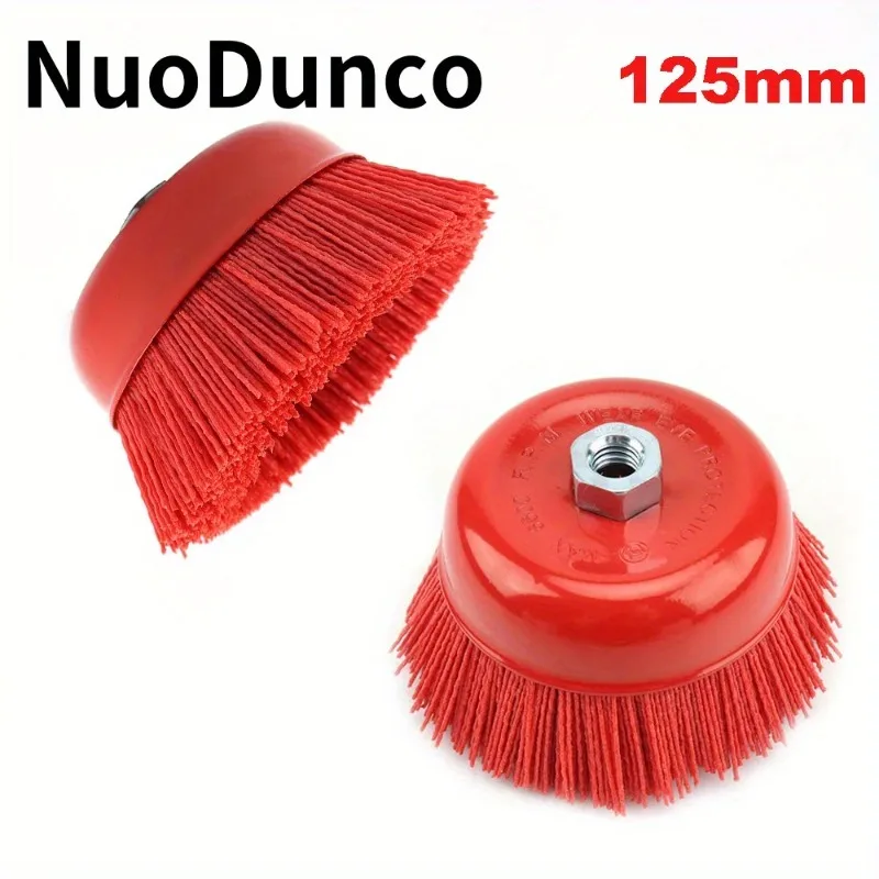

1 PC Nylon Brush 125mm Nylon Abrasive Cup Brush Wheel for Metal Woodworking Glass Polishing Deburring Cleaning Abrasive Tool