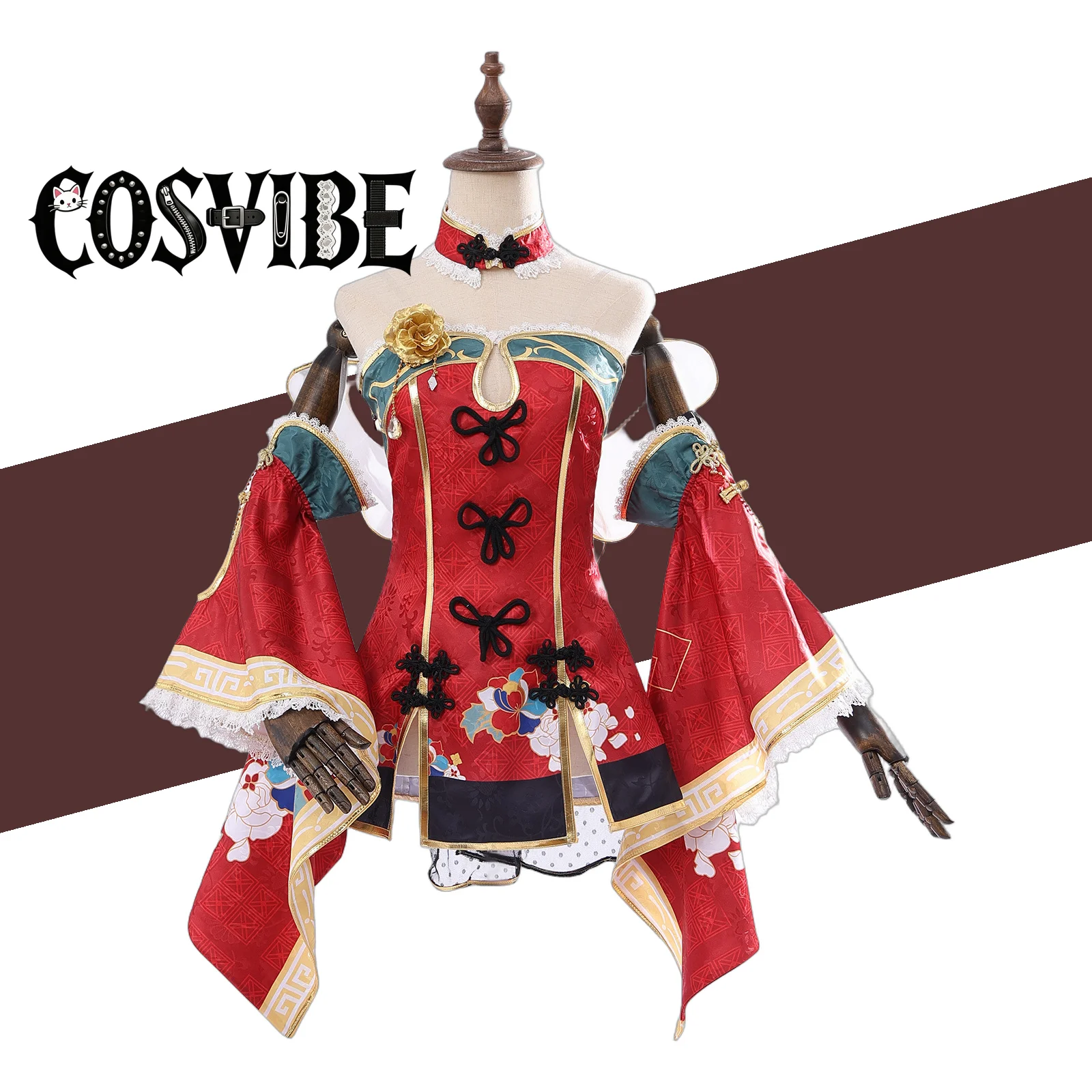 

Kurosawa Dia Red Cheongsam Cosplay Costume Wig Anime LoveLive!Sunshine!! Kurosawa Dia Carnival Halloween Comic Party Clothing