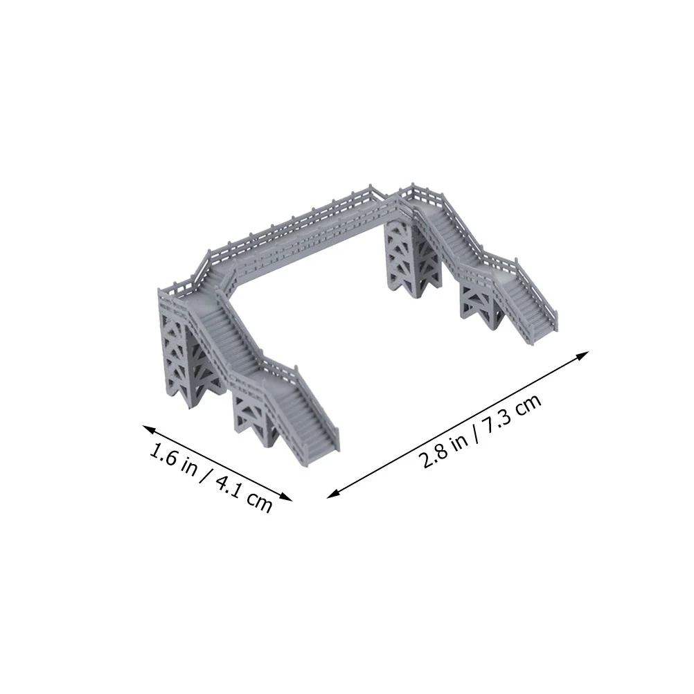 MINI Footbridge รุ่น ABS วัสดุที่สมจริงทิวทัศน์ตารางทรายอุปกรณ์เสริมรถไฟชุดตกแต่งบ้านของขวัญสําหรับเพื่อน