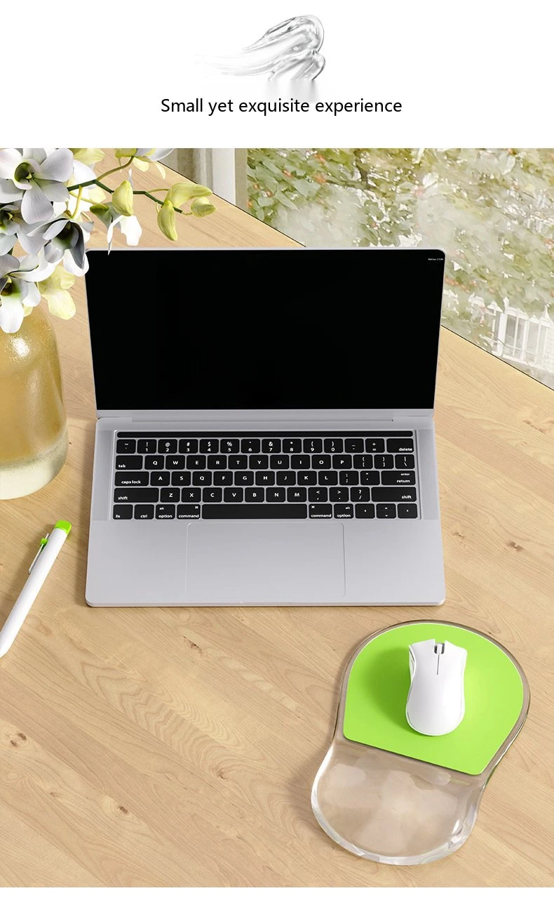 Transparente Silikon-Handgelenkauflage Mauspad Kristall Ergonomische Schreibtischunterlage für Büro und Gaming 12 Farboptionen – Detail 6