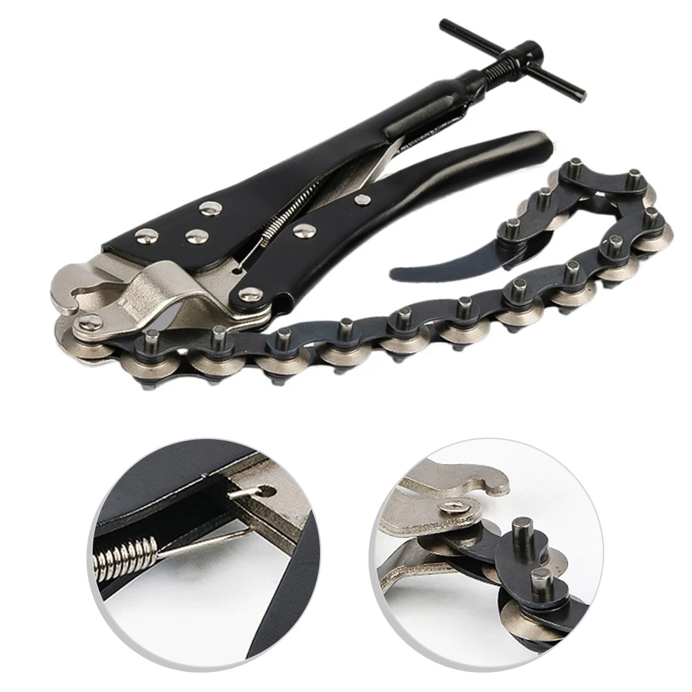/Carbon /Steel /Chain Pipe For For Exhaust Tail Pipe Cutting Tool 19-83mm Diameter Automotive Hand Repair Pliers Black
