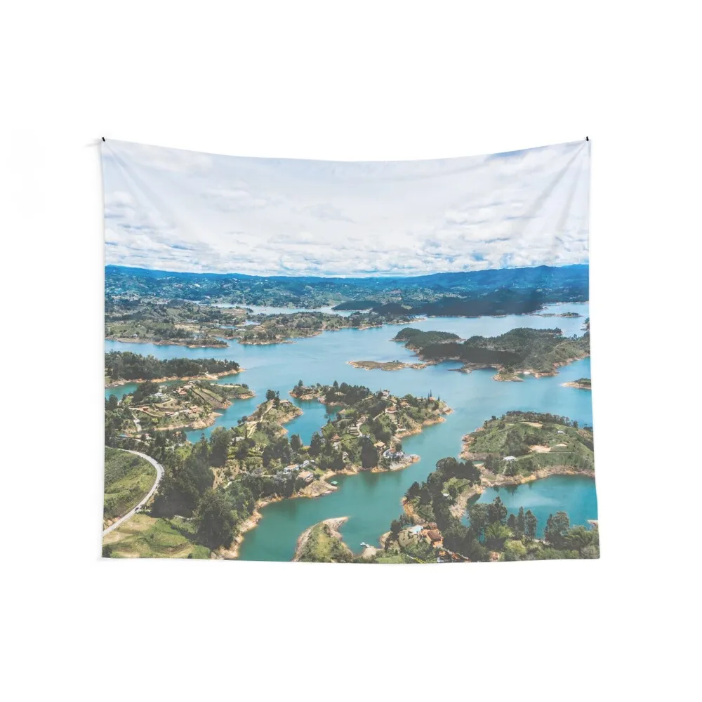 View from El Pe?ón de Guatapé, Antioquia, Colombia Tapestry Wall Carpet Art Mural Room Decorations Tapestry