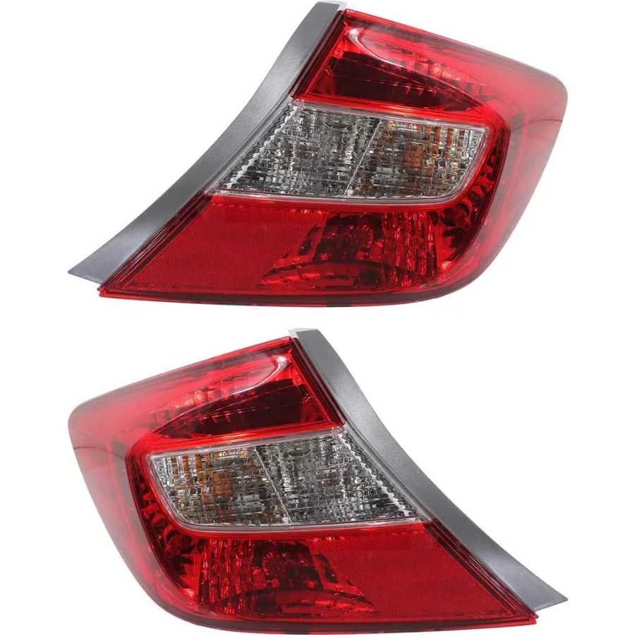 

For 2012 Honda Civic Tail Light Driver and Passenger Side Bulbs Included DOT Certified HO2800180 + HO2801180 33550TR0A01 for Se