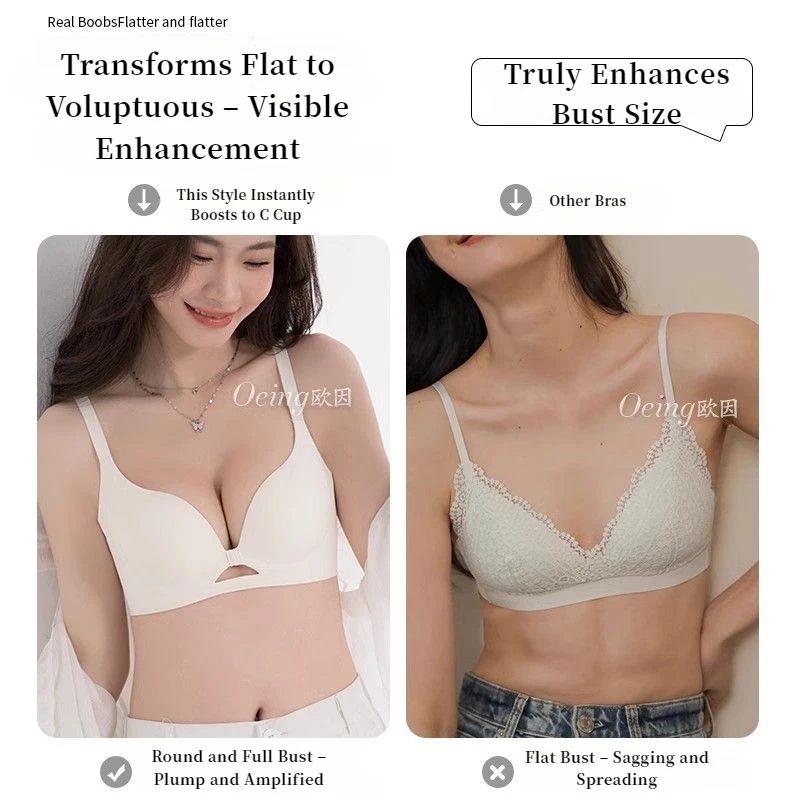 2025 New Push-Up Bra for Small Bust - Lift Enhancer Wireless Comfort Anti-Sagging Seamless Bralette with Full Coverage