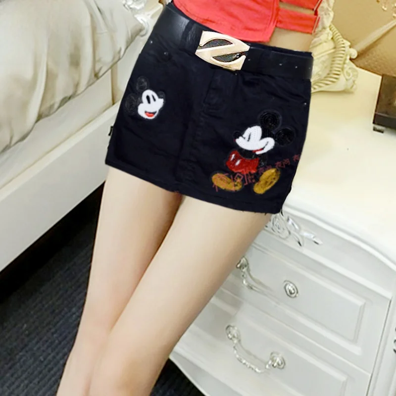 

Осень 2024: Женская сексуальная ультракороткая джинсовая юбка-карандаш А-силуэта в корейском стиле, повседневная, из хлопка, с низкой талией